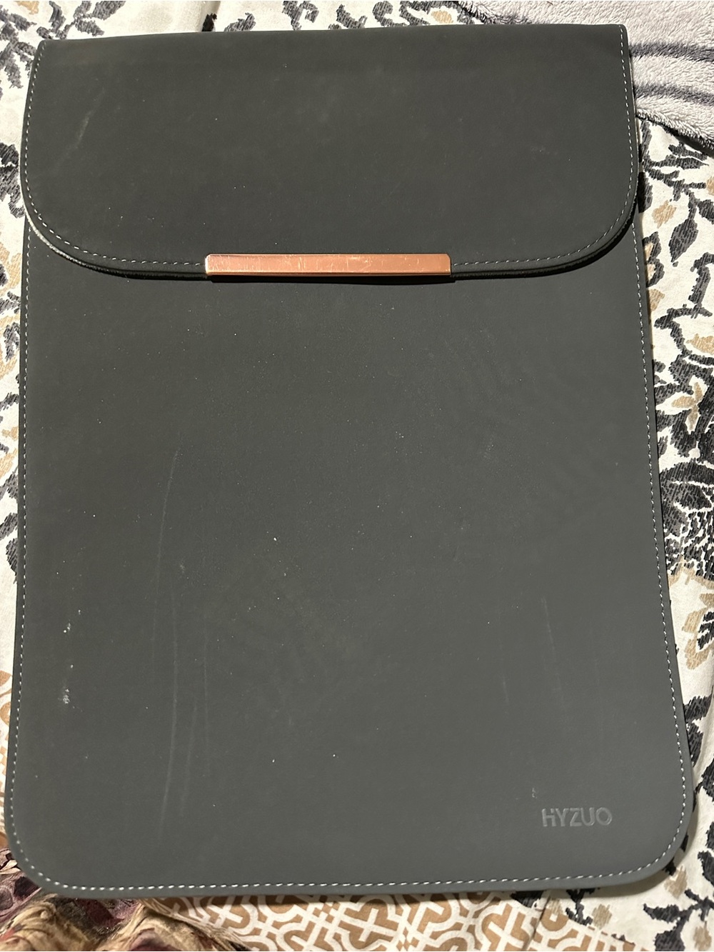 Black Tablet Sleeve with Rose Gold Accent